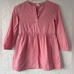 crew cuts by J. crew 100% cotton lightweight pink long sleeve lined dress; 8